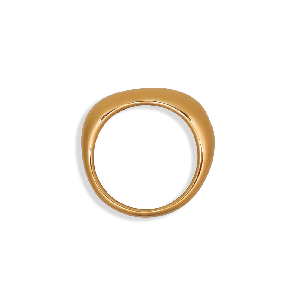 Organischer Statement Ring Gold, Edelstahl vergoldet - Organischer Statement Ring in Gold – moderner Look aus vergoldetem Edelstahl - Shelago Schmuck