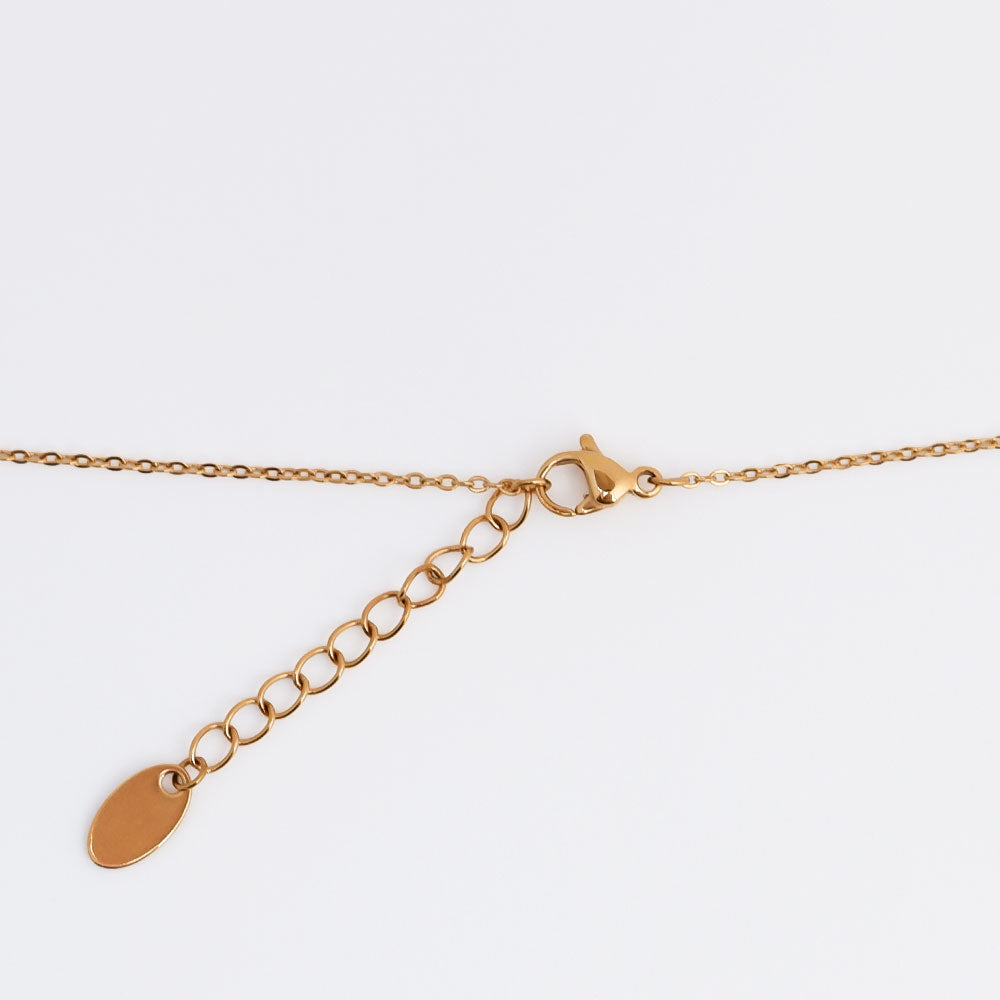Tropfen Anhänger Halskette Gold mit Lila Zirkonia, Tropfen Halskette Gold mit lila Zirkonia – elegant und zeitlos, SHELAGO SCHMUCK