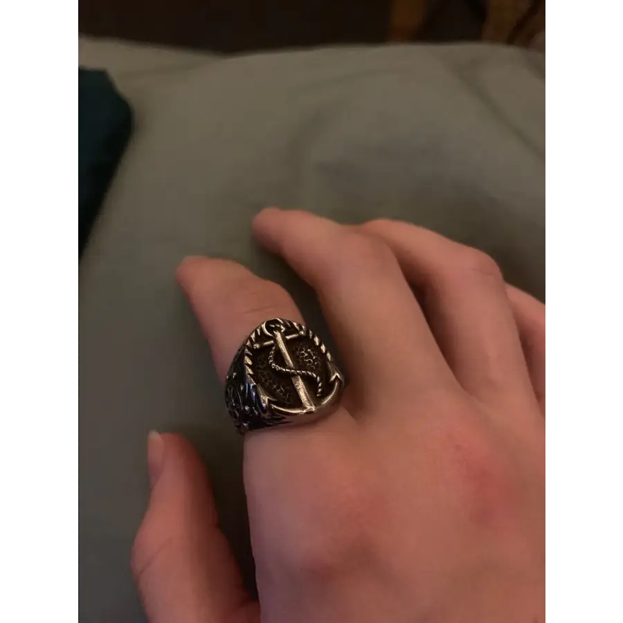 Anker Ring-Retro Fingerring-Siegelring-Biker Ringe-Geschenk