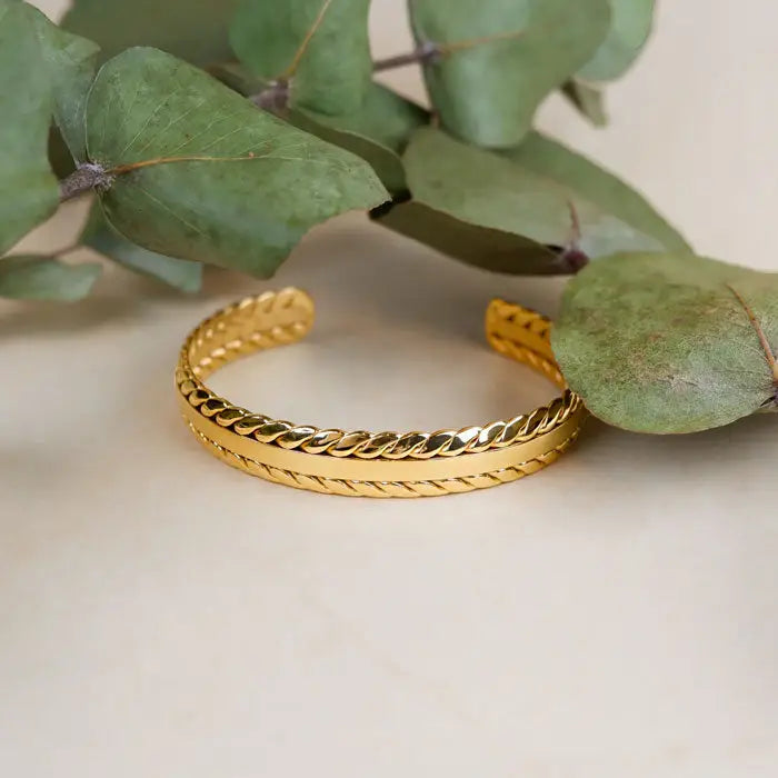 Armreif mit Flecht Muster-Angélique-Elegant Zeitlos