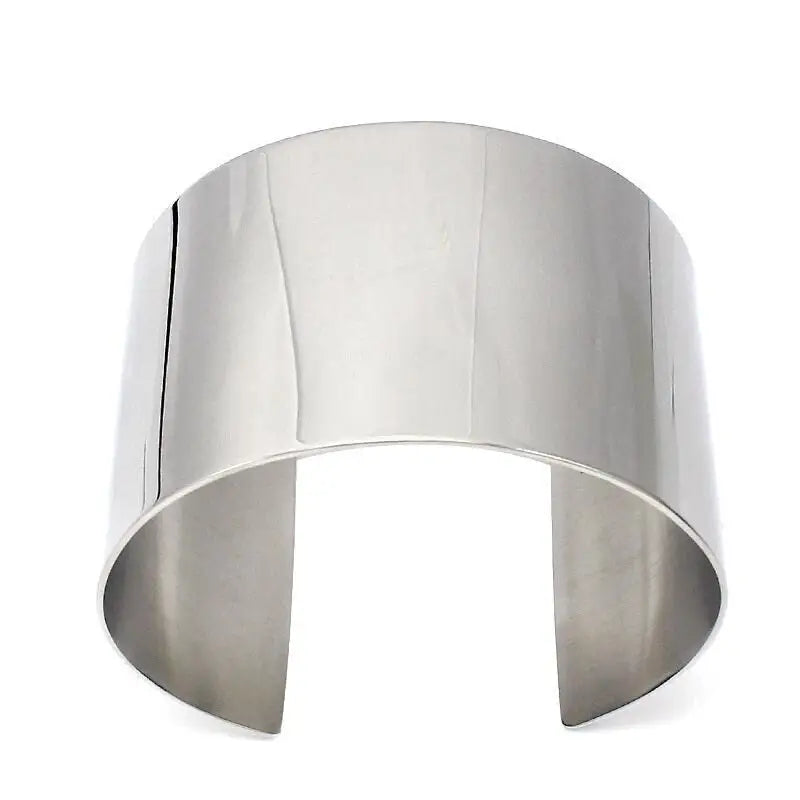 Armreif Silber Farben-breiter Armreif-minimalistisch-Armreif