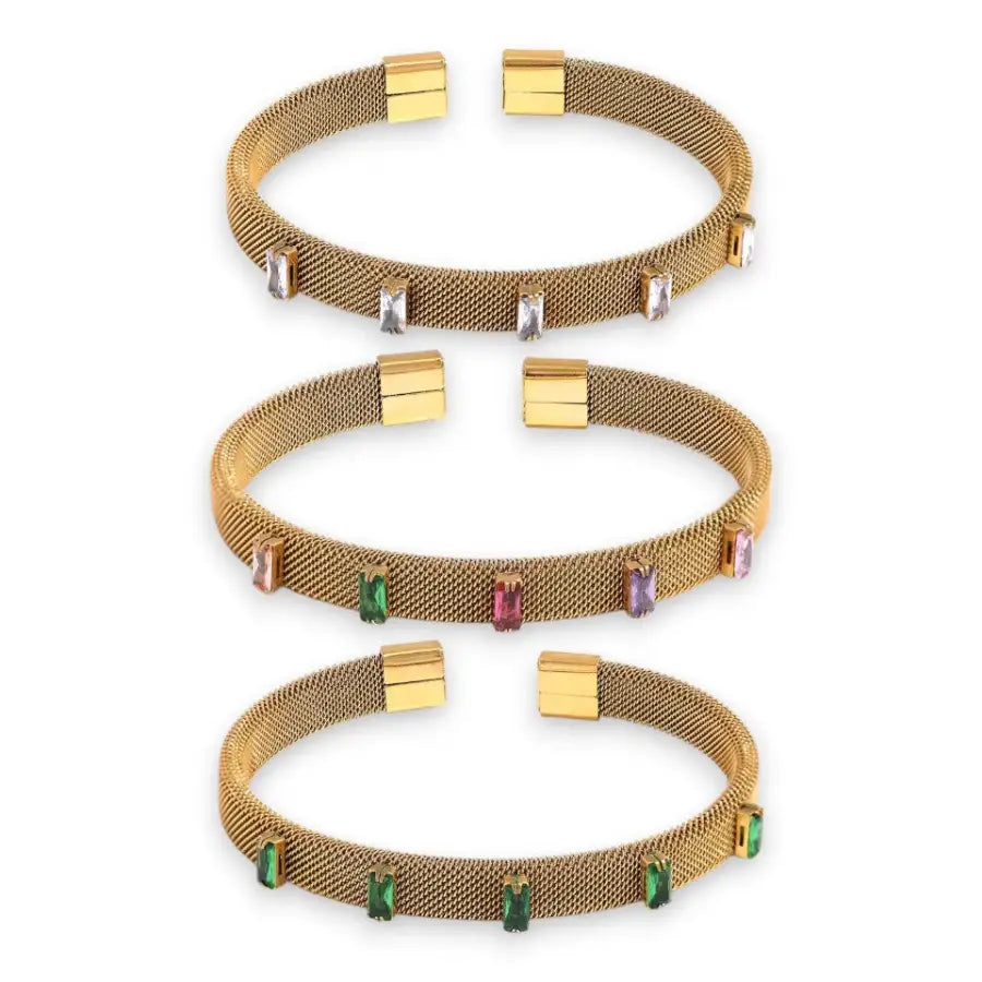 außergewöhnlicher Armreif mit Steinen-Iris-Armband