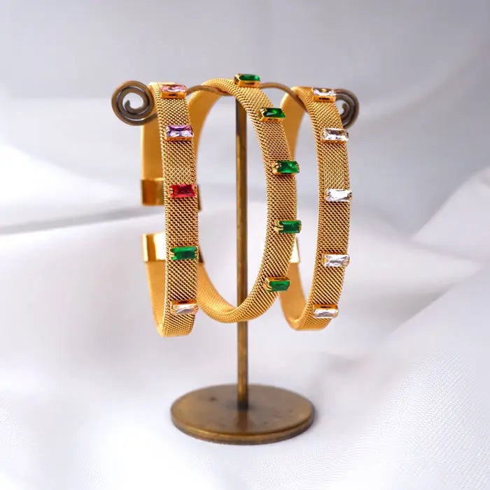 außergewöhnlicher Armreif mit Steinen-Iris-Armband