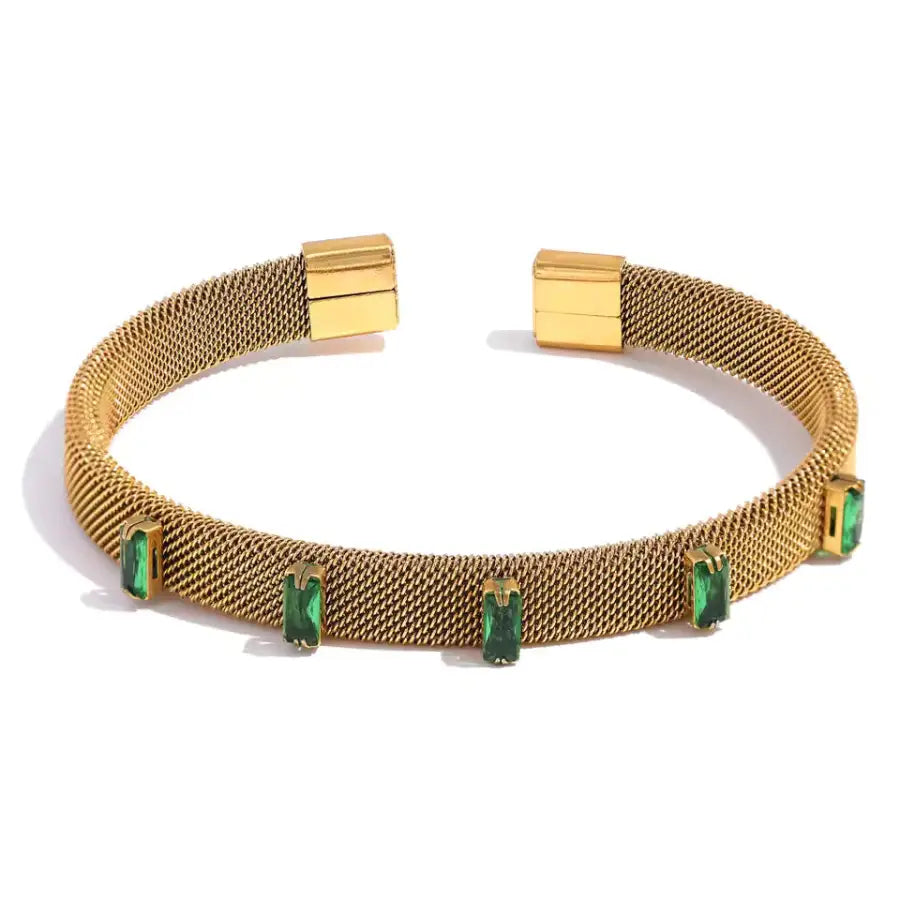 außergewöhnlicher Armreif mit Steinen-Iris-Armband