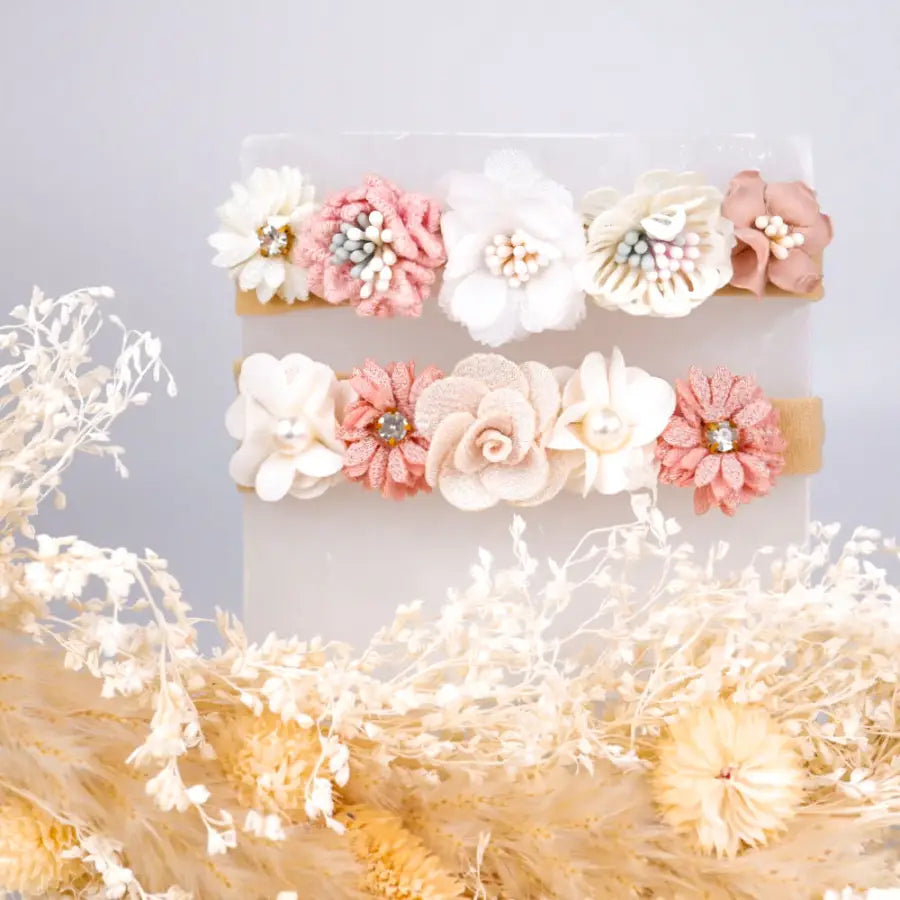 Stirnband Newborn Shooting-Outfit Newborn Shooting-für Neugeborene Fotografie-Floral Stirnband für Neugeborene-Blumen Haarbänder Taufe-SHELAGO EU