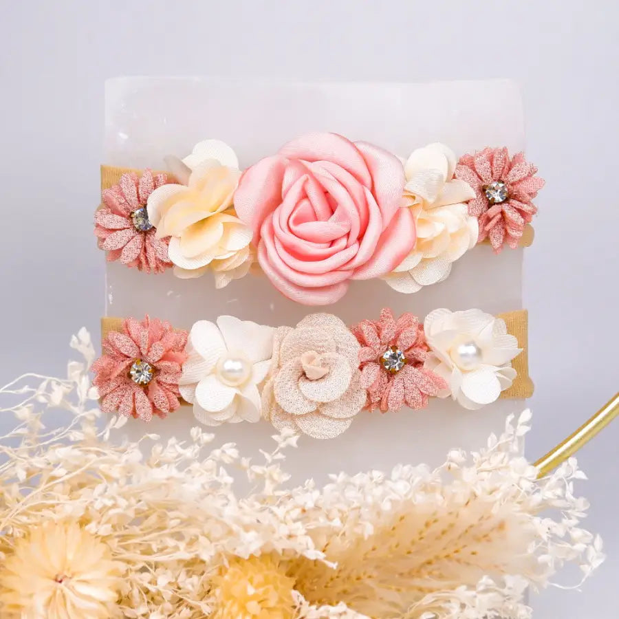 Stirnband Newborn Shooting-Outfit Newborn Shooting-für Neugeborene Fotografie-Floral Stirnband für Neugeborene-Blumen Haarbänder Taufe-SHELAGO EU