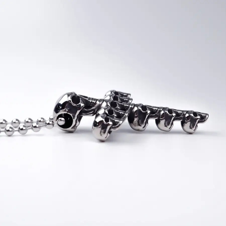 Biker Totenkopf Kreuz Halskette - Halskette