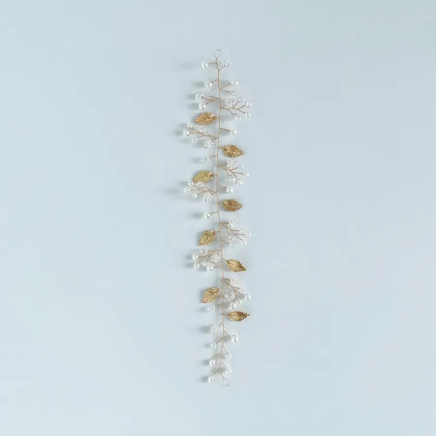 Blätter Haarranke mit Blumen-Haarschmuck Braut-Perlen