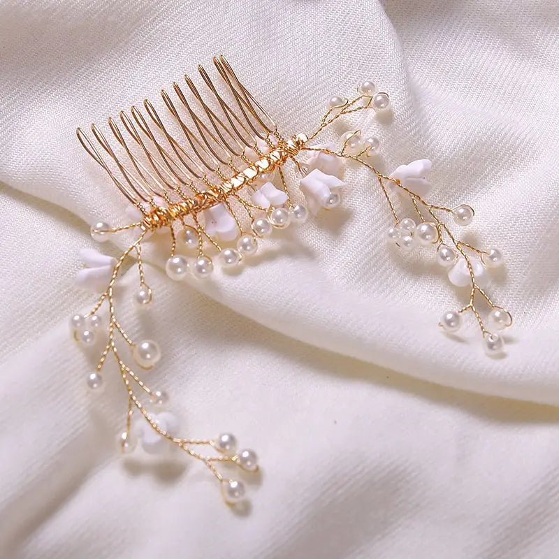 Blumen Brauthaarschmuck-Blumen Haarkamm-eleganter