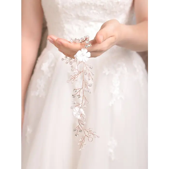 Blumen Brauthaarschmuck-Blumen Haarranke-eleganter