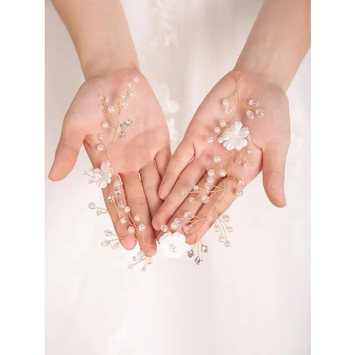 Blumen Brauthaarschmuck-Blumen Haarranke-eleganter