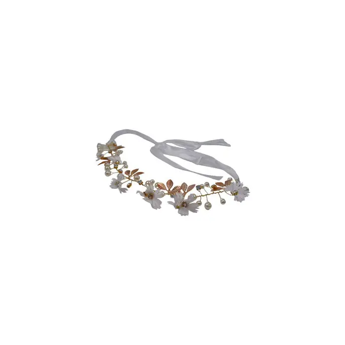 Blumen Brautschmuck Hochzeit Haarschmuck Ranke mit Perlen