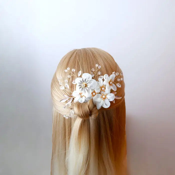 Blumen Haar Kamm-Braut Schmuck-Haarschmuck Braut-Haarkamm