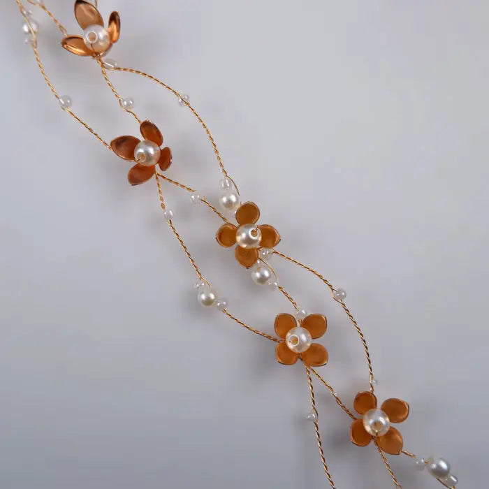 Braut Haarschmuck mit Perlen-Brautschmuck Gold