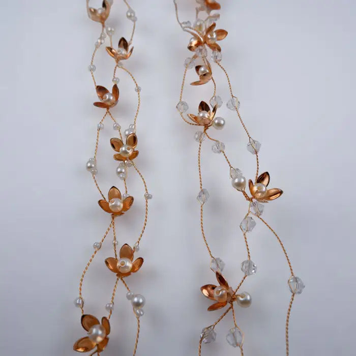 Braut Haarschmuck mit Perlen-Brautschmuck Gold