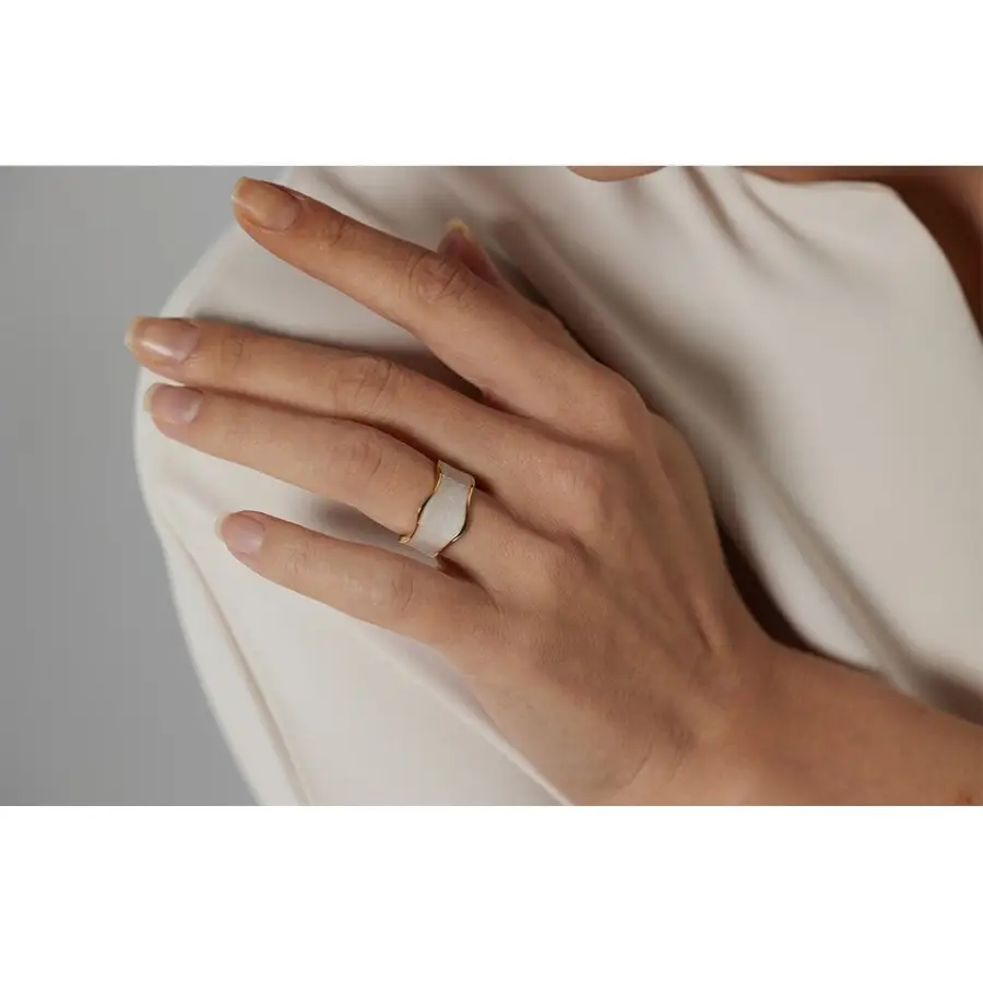 breite verstellbare Fingerringe für Damen - minimalistische