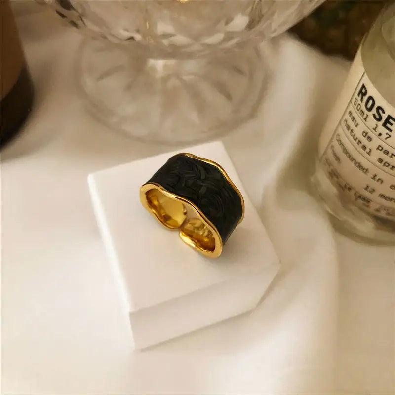 breite verstellbare Fingerringe für Damen - minimalistische