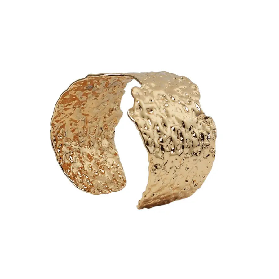 Breiter gehämmerter Armreif für Damen-Glänzende Statement-Armspange-Vergoldeter Armreif Damen-Armreif Silber-Chunky Armreif-Party Schmuck-Everyday chic-SHELAGO SCHMUCK