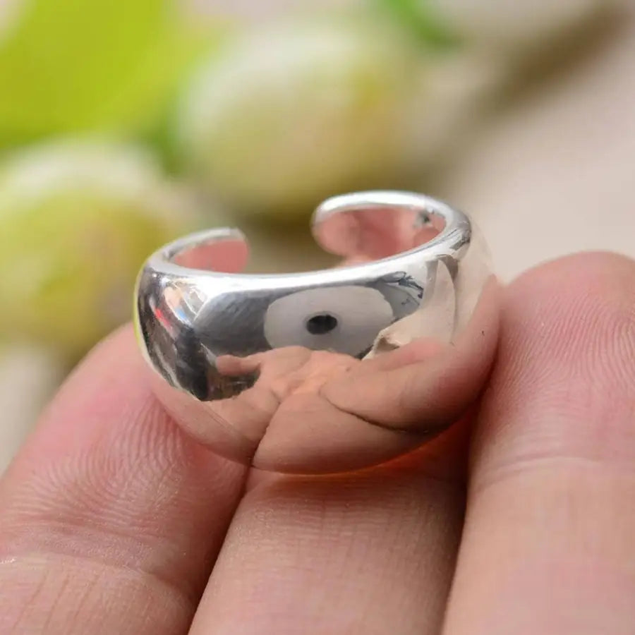 breiter Ring mit glänzendem Finish-Chunky Ring-glänzender