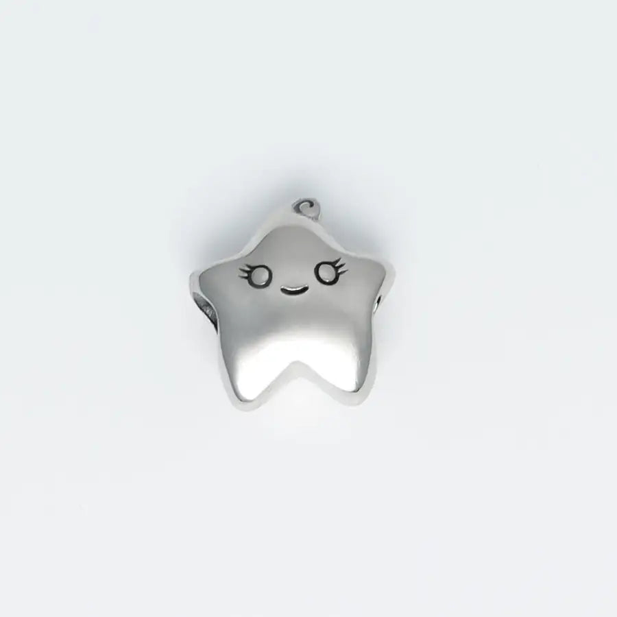 Charm Grinsender Stern-Glücksbringer Charm-niedlicher Stern Charm-Sternmotiv Charm-Stern Bead-Gute Laune Charm-Shelago Schmuck