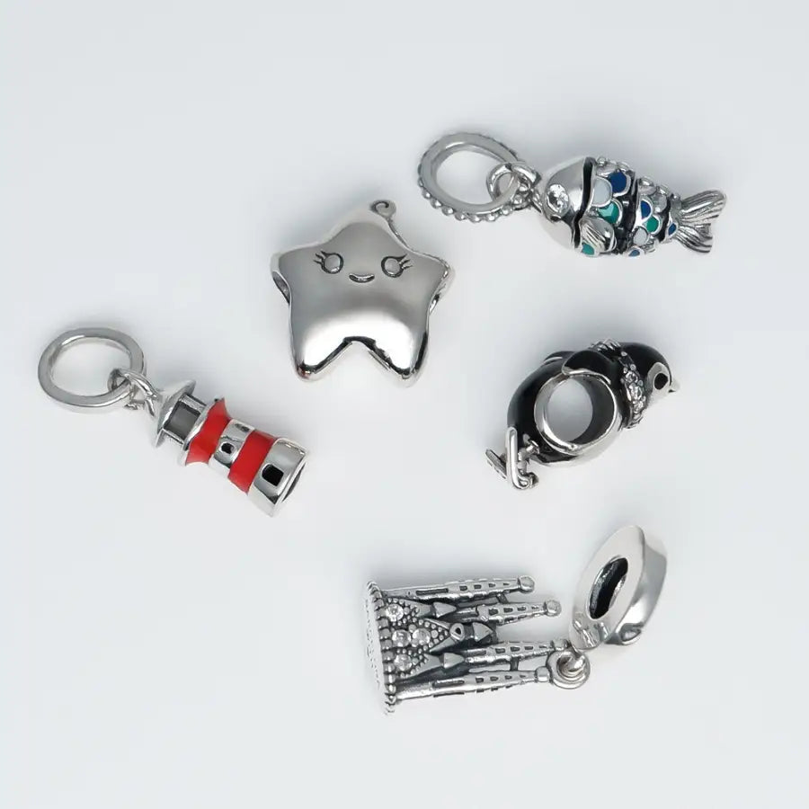 Fisch Charm Anhänger-Fisch Anhänger-Unterwasser Charm-Tier Charm Bead-Strandurlaub Erinnerung-Meer Schmuck Anhänger-Shelago Schmuck