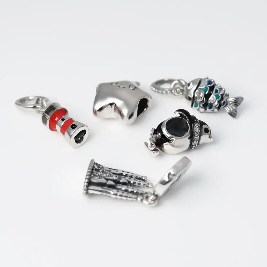 Fisch Charm Anhänger-Fisch Anhänger-Unterwasser Charm-Tier Charm Bead-Strandurlaub Erinnerung-Meer Schmuck Anhänger-Shelago Schmuck