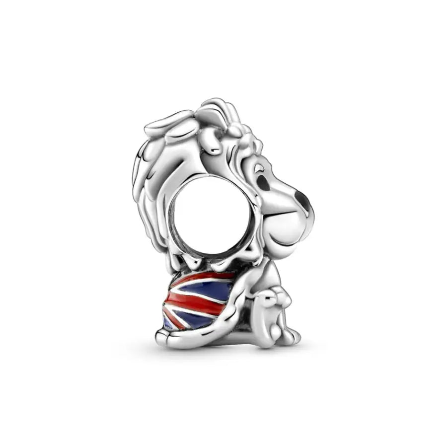 Charm Löwe Jack-Union Jack Lion Charm Anhänger-Charm Löwe Silber-Union Jack Lion-Geschenk für Mama-Geschenk Freundin-Charms für Armband-SHELAGO SCHMUCK