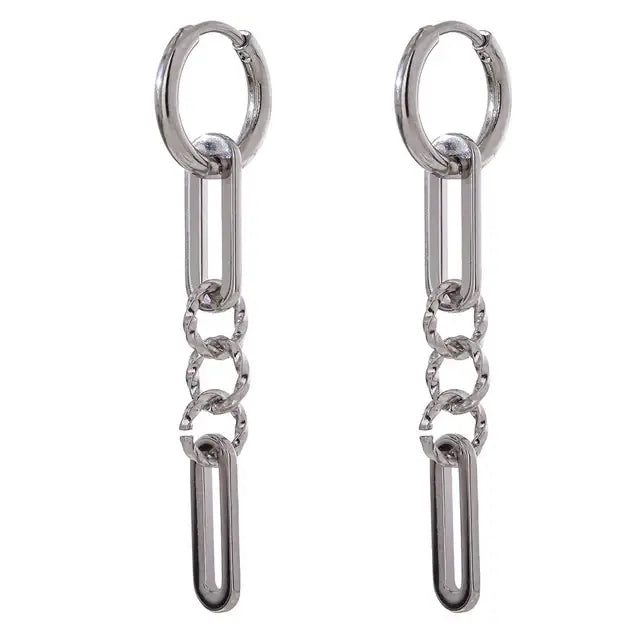 Creolen mit Einhänger-Elin-2 in 1 Ohrring-lange