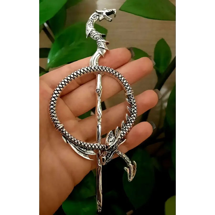 Drachen Haarnadel-Viking Haarbrosche-Mittelalter Schmuck