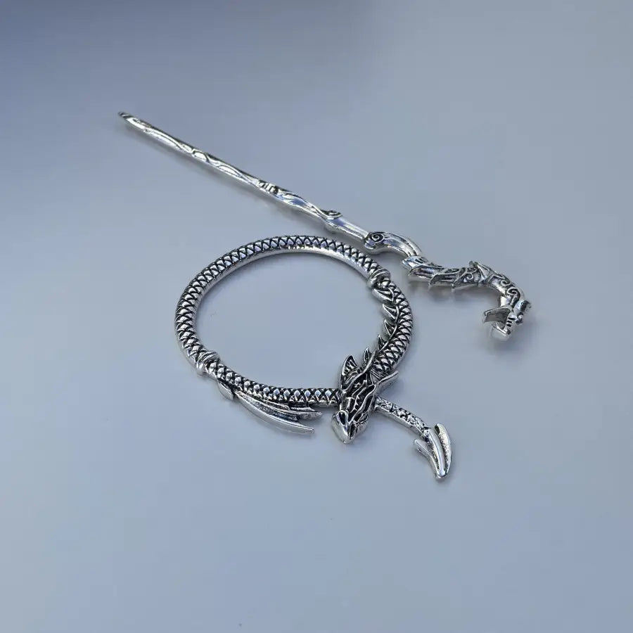 Drachen Haarnadel-Viking Haarbrosche-Mittelalter Schmuck