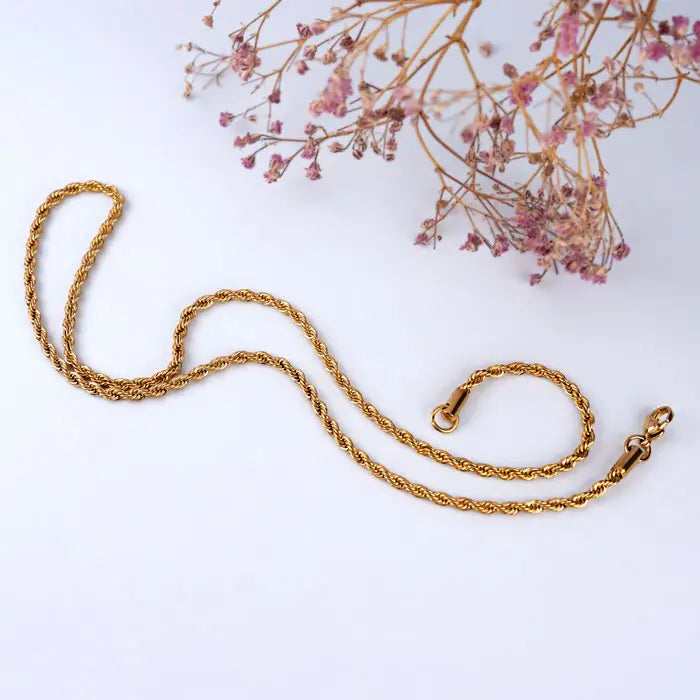 dünne Kordel Halskette-Kina-in Gold und Silber