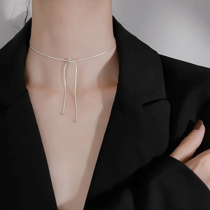 dünne Seil Halskette-verstellbare Gliederkette-Seilkette