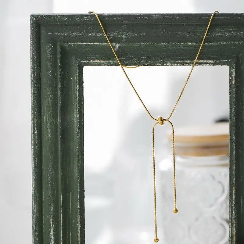 dünne Seil Halskette-verstellbare Gliederkette-Seilkette