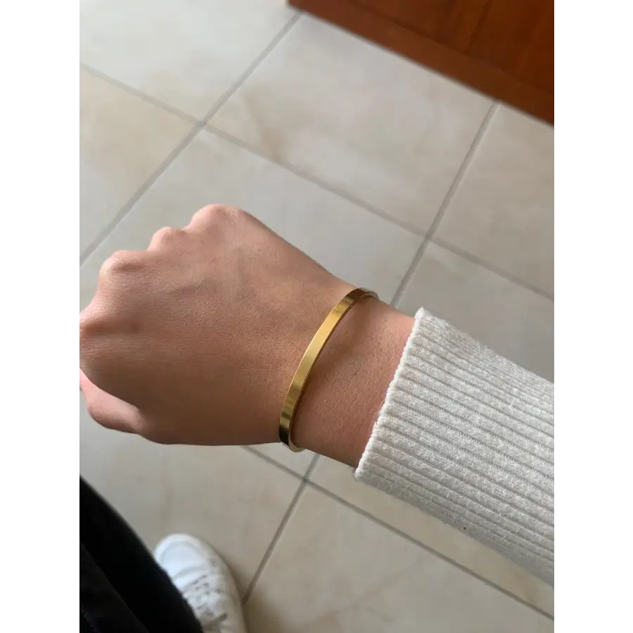 dünner Basic Armreif-Silber Gold Roségold und Schwarz