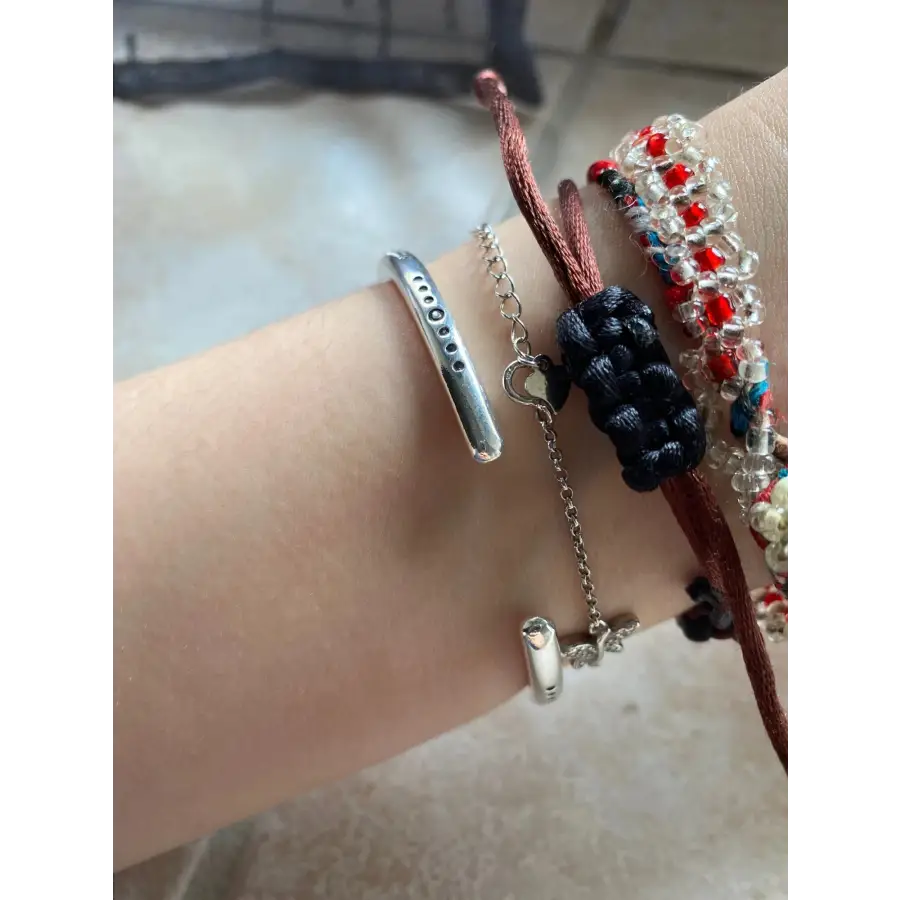 dünner runder Armreif-Armspange offen mit Mustern-Armband