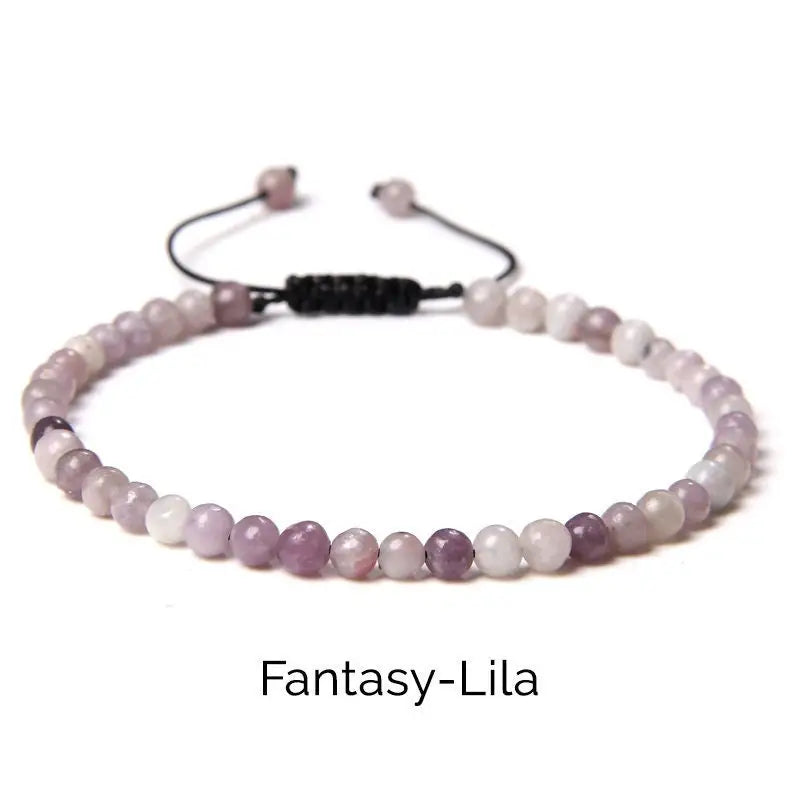 Echtstein Perlen Armband-Fantasy Lila Steinperlen