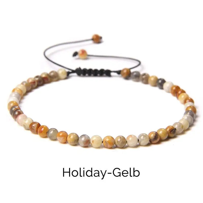 Echtstein Perlen Armband-Holiday gelb Steinperlen