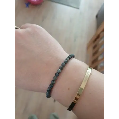 Echtstein Perlen Armband-Krystal Weiß Steinperlen