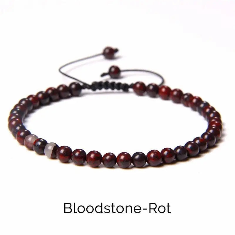 Echtstein Perlen Armband-Unisex Armband-Bloodstone Rot