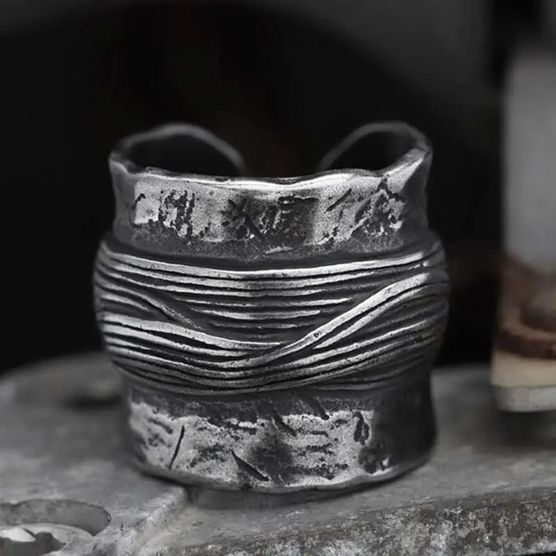 Einfacher Viking Hammer Ring-Fingerring in Silber Farbe im