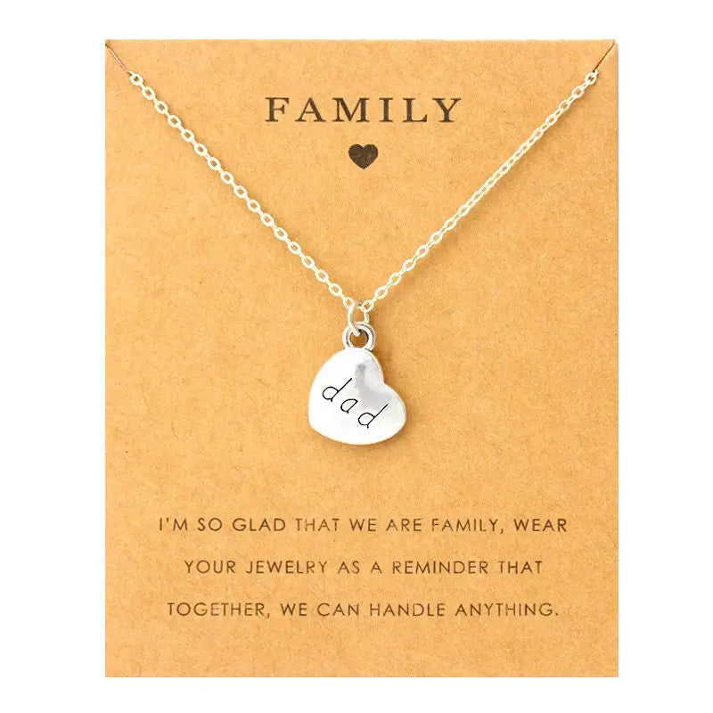 Familien Halskette-Sohn Schmuck-Vater Sohn Halskette-Kette