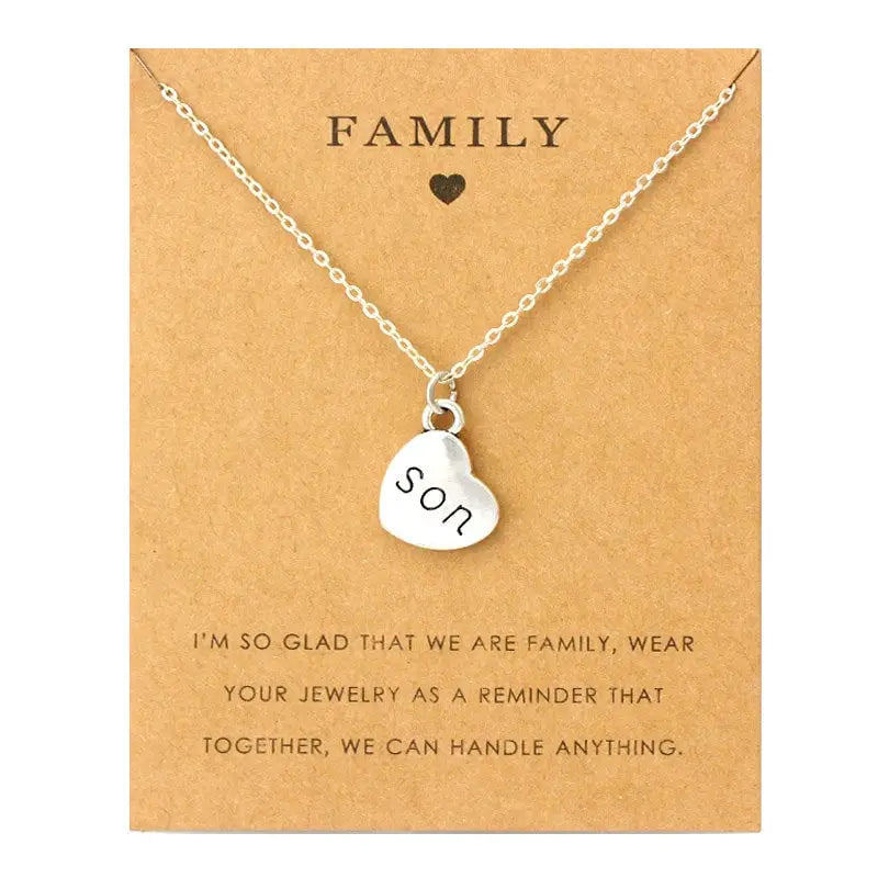 Familien Halskette-Sohn Schmuck-Vater Sohn Halskette-Kette