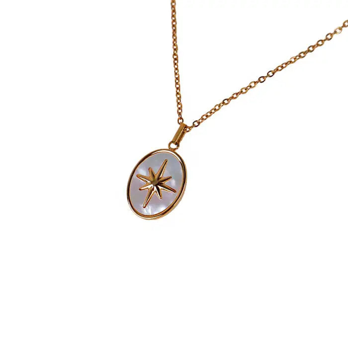 feine Halskette mit Stern Anhänger-Stella-Kette