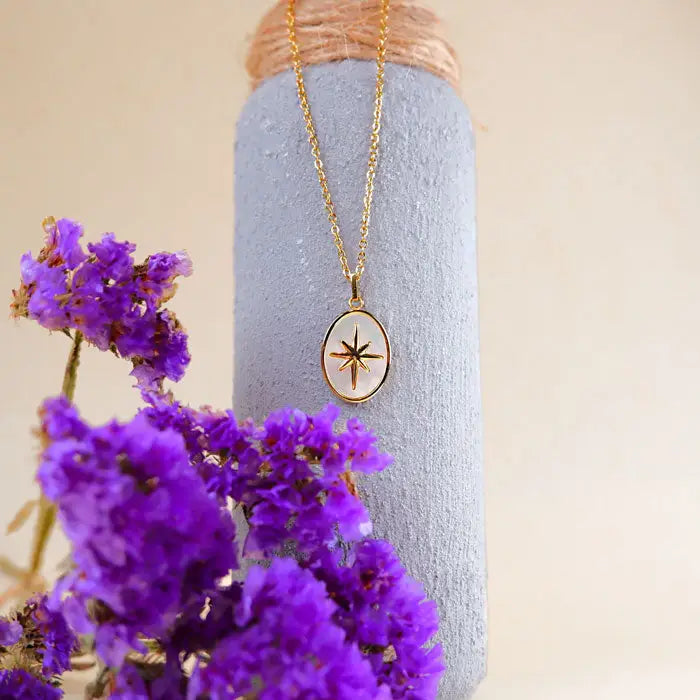 feine Halskette mit Stern Anhänger-Stella-Kette