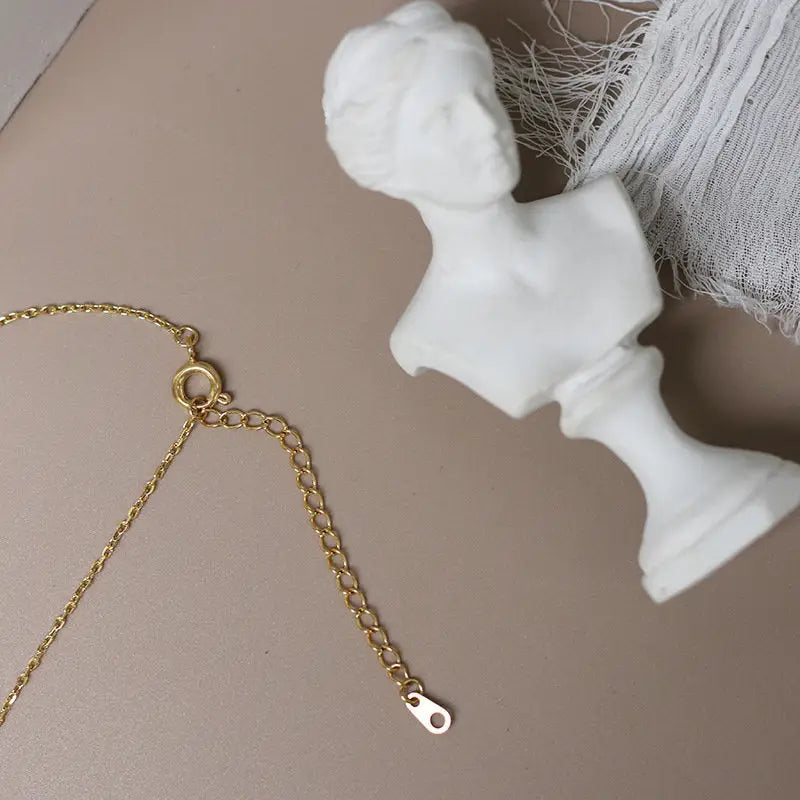 Feine Nugget Halskette mit Anhänger -Gold Plated-