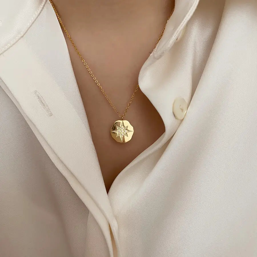 feine Stern Halskette-Anhänger