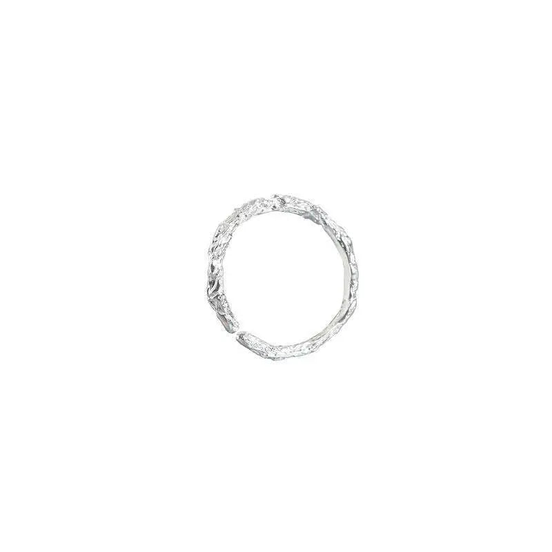 fine stacking ring -finger ring irregular -ring silver
