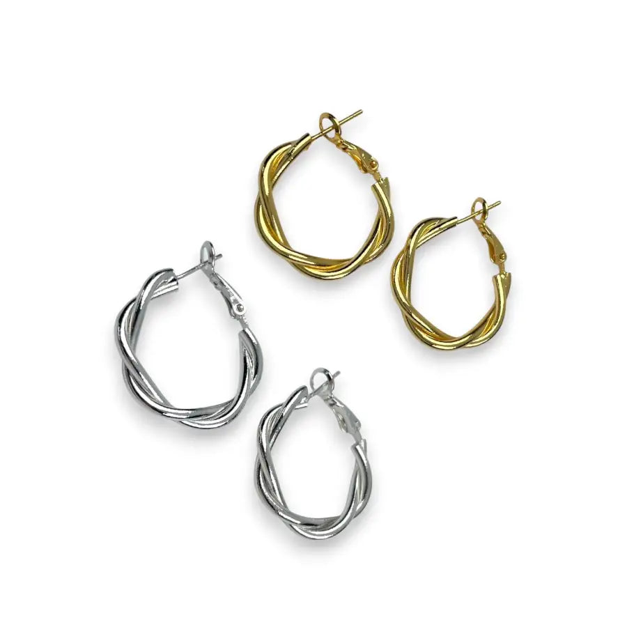 Gedrehte Creolen - Ohrringe