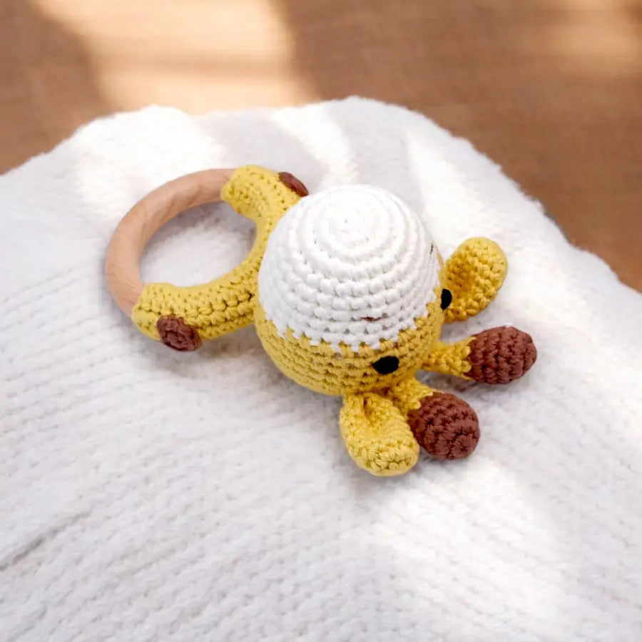 süße Tier Greiflinge-Kuscheltier Greifling-kleines Tier Rasselspielzeug-Greiflinge mit Rassel-gehäkelte Stofftiere-Beißringe mit Rasseln-SHELAGO EU