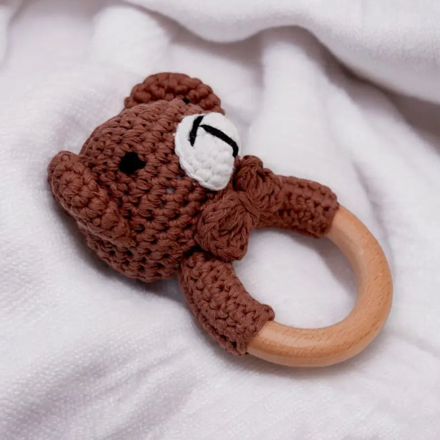 süße Tier Greiflinge-Kuscheltier Greifling-kleines Tier Rasselspielzeug-Greiflinge mit Rassel-gehäkelte Stofftiere-Beißringe mit Rasseln-SHELAGO EU